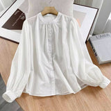 Women T-Shirt Spring and Autumn Puff Sleeve Women's Shirt Long Sleeve Top