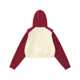 Women Hoodie Short Hood Girls' Spring and Autumn Casual Long-Sleeved Hoodie