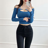 Women Long Sleeve Shirt Women's Short Top