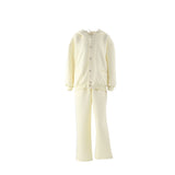 Women Pants Autumn Loose Hooded Casual Top Straight Casual Pants