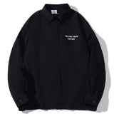 Men Long Sleeved T Shirt Letter Printed Long Sleeve Shirt Men's Spring and Autumn Leisure Loose Outer Shirt