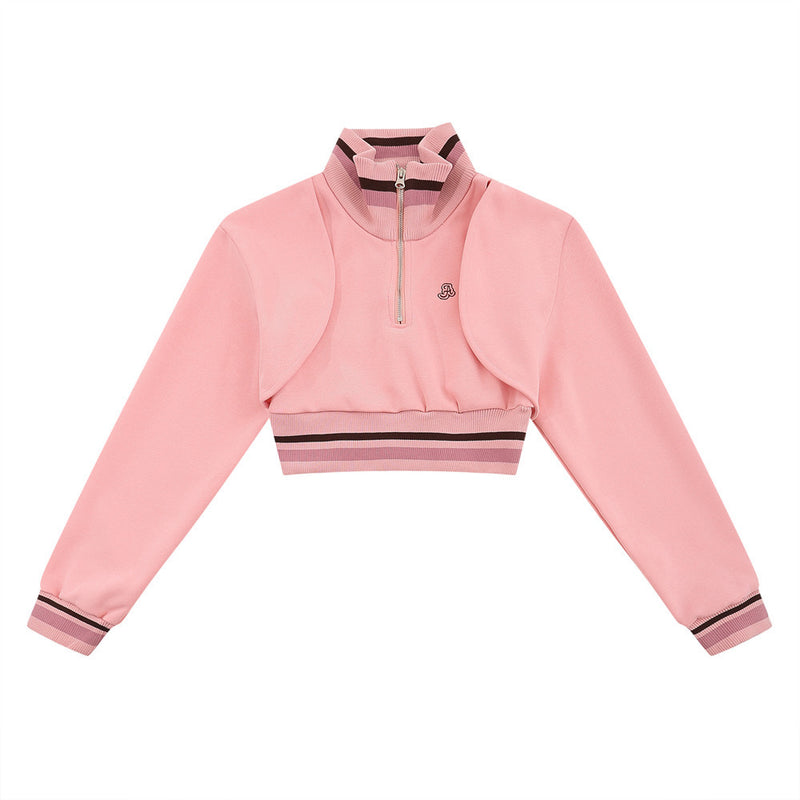 Women Hoodie Stand Collar Pullover Sweater Girl Casual Autumn Long Sleeve