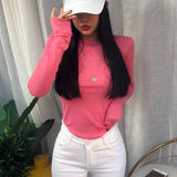 Women Long Sleeve Shirt Crew Neck