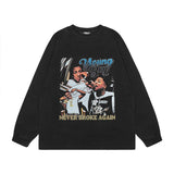 Men Long Sleeve Shirt Long Sleeve T-shirt Men and Women Street Trendy Brand Distressed Bottoming Top