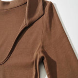 Women T-Shirt Autumn Long Sleeve Lapel V-Shaped Women's T-shirt