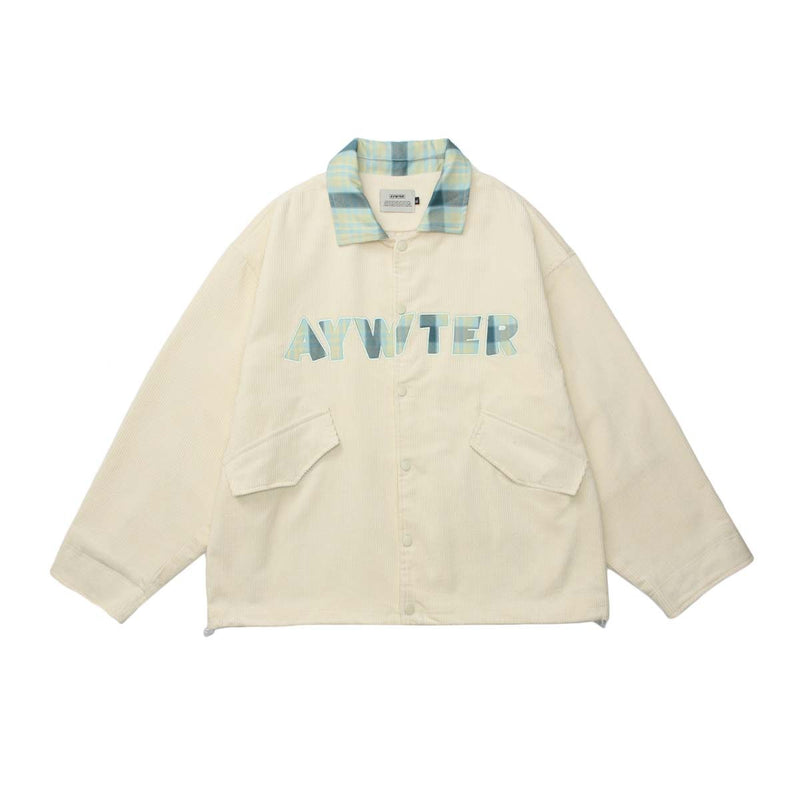Unisex Jacket Autumn Corduroy Patch Jacket Women's Clothing