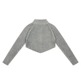 Women Sweater Women's Autumn Stand Collar Long Sleeve Zipper Sweater Coat