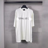 Men T-shirts Paris front and back letter T-shirts short sleeves loose casual