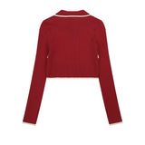 Women Sweater Women's Retro Casual Multicolor Short