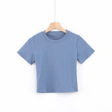 Women T-Shirt Women's T-shirt Summer round Neck Short Sleeves Short Top