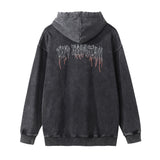 Men Hoodie Sweaters Menswear Casual Loose Long Sleeve Washed Distressed Hoodie