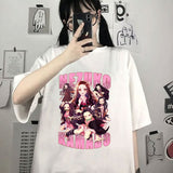 Cute Kamado Nezuko Print Short Sleeve T Shirts Women