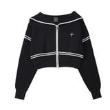 Women Sweater Short Zipper Knitted Cardigan for Women Casual Autumn