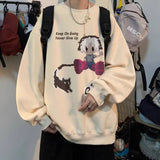 Men Hoodie round Neck Sweater Men's Autumn Chinese Cotton Long Sleeve T-shirt Retro Loose
