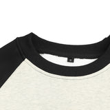 Men Hoodie Printed Crew Neck Sweatshirt Men's Color Matching Long Sleeve Autumn and Winter