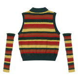 Women Sweater Sleeveless Knitwear Vest Women's Half Zipper Waistcoat