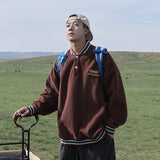 Men Hoodie Sweater Men's Autumn Loose Fashion Brand Baseball Collar Coat