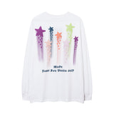 Men Long Sleeve Shirt Puff Print Couple Long Sleeve T-shirt Men and Women