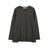 Unisex long-sleeved shirt autumpure cut and erosion pure color