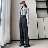 Palazzo Pants Retro Wide-Leg Pants Women's Casual Solid Color High Waist