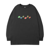 Men Long Sleeve Shirt Vintage Floral Print Long Sleeves T-shirt Men's Loose Casual Couple Sweater