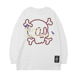 Men Long Sleeve Shirt Personality Cartoon Printed Loose Long Sleeves T-shirt Men's and Women's Tops