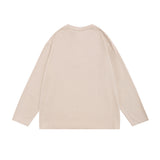 Men Hoodie Printed Bottoming round Neck Sweater Spring and Autumn Loose Casual Long Sleeves T-shirt