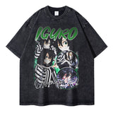 2024Iguro Obanai T Shirts Oversized Vintage Washed Anime