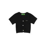Women Sweater Short Sleeve Knitwear T-shirt Slim-Fit Crop-Top