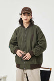 Unisex Jacket Autumn Contrast Color Flight Jacket Women's Clothing