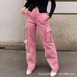 Women Cargo Pants Jeans Women's Straight Loose