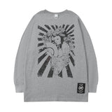 Men Long Sleeve Shirt Men's and Women's Loose Sleeves T-shirt High Street Ins Retro Hip Hop