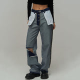Women Cargo Pants Straight-Leg Pants Trousers Jeans for Women