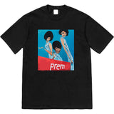 Men T-shirts 18FW Group Tee red label oversized LOGO comic short-sleeved cotton T-shirt