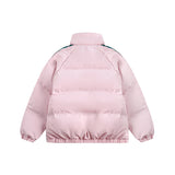Unisex Jacket Winter Striped Minimalist Bread Coat