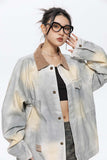 Unisex Jacket Autumn Monochrome Denim Coat Women's Clothing