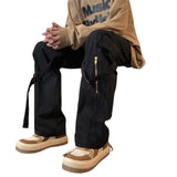 Men Sweatpants Pants Niche Design Loose Straight Casual