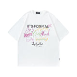 Men T Shirt Design Letter Print round Neck Short Sleeve T-shirt for Men