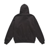 Men Fleece Lined Hoodie Autumn and Winter Hooded Sweater Male Letter Printed Long Sleeve Loose Pullover