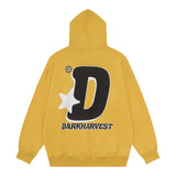 Men Hoodie Hooded Sweater Men's Long Sleeve Vintage Fashion Big Letter D