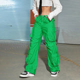 Women Cargo Pants Overalls Women's Loose Straight Casual Pants