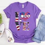 Women's Independence Day T Shirt round Neck Short Sleeve T-shirt Women's Top