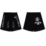 HS Shorts Distressed Casual Short Sleeve