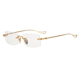 CHH Chrome Hearts Glasses Square Frameless Pure Titanium Ultra Light Myopia Glasses Frame