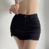 Women Skirt Denim Skirt Women's High Waist Denim Skirted Leggings