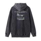 Men Hoodie Printed Hoodie Men's Loose Worn Washed Old