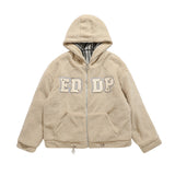 Men Cotton Padded Jacket Coat Double-Sided Wear Berber Fleece Cotton Coat Men's Winter Loose Cotton Coat Coat