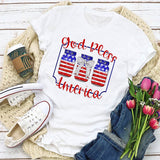 Women's Independence Day T Shirt Top Summer Fashion Creative Women