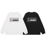 Men Long Sleeve Shirt Casual Long Sleeve Couple T-shirt Men and Women Hiphop Loose All-Match