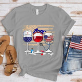 Women's Independence Day T Shirt round Neck Short Sleeve T-shirt Women's Top